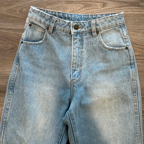 Rolla’s Cropped Straight Frayed Hem Cuff Denim Jeans Light Wash Women’s size 26 - Picture 10 of 11